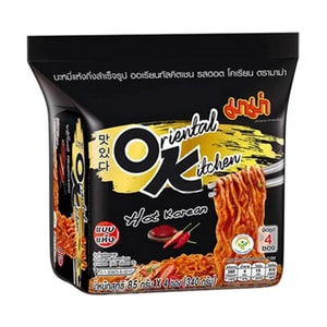 Oriental Kitchen Instant Stir-fried Noodles, Hot Korean Flavor, 3 oz *4 Pack