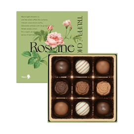 Roseine Rose Truffle Chocolate Gift Box Assortment 9pcs【Romantic Mood】【Elegant Look】