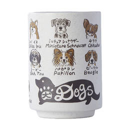 Japanese Style Minoyaki  Tea Cup 275ml Dogs