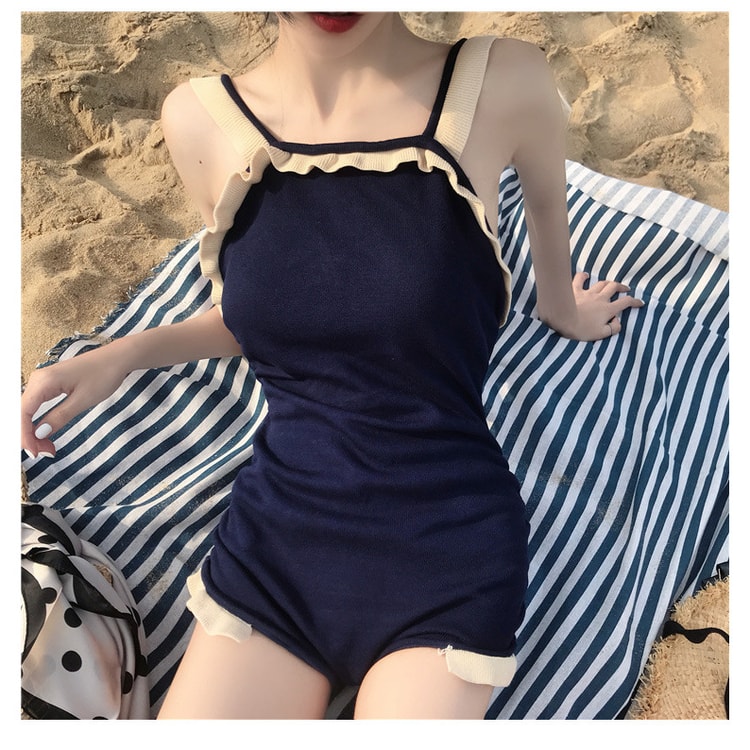 Swimsuit Belly Thin One-piece Conservative Small Chest Soaking Hot Spring  New Fashion Seaside Swimsuit YMS199266 Red XXL - Yamibuy.com