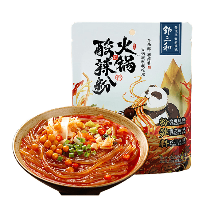 【中国直送】鄒三和パンダ筍酸辣湯麺 328g*1袋