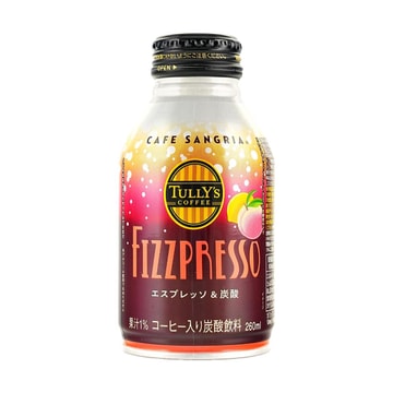 日本ITO EN伊藤园 TULLY'S  咖啡碳酸汽水 柠檬水蜜桃味 260ml