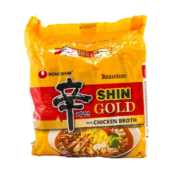 韓國NONGSHIM農心 辛拉麵 雞湯口味 金色系列 4連包 130g*4包