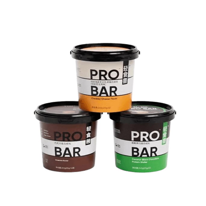 Whey Protein Bar Coconut Black Coconut 1 Tub + Sea Salt Cheese 1 Tub + Chocolate 1 Tub