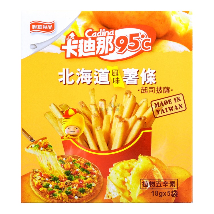 CADINA 95℃ Potato Fries Cheese Pizza 18g*5packs - Yami.com