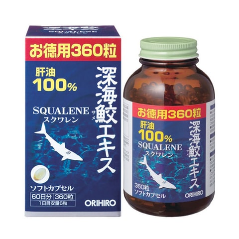 日本直邮 Orihiro 立喜乐深海鱼油鲨鱼鲛肝油精华360粒 亚米