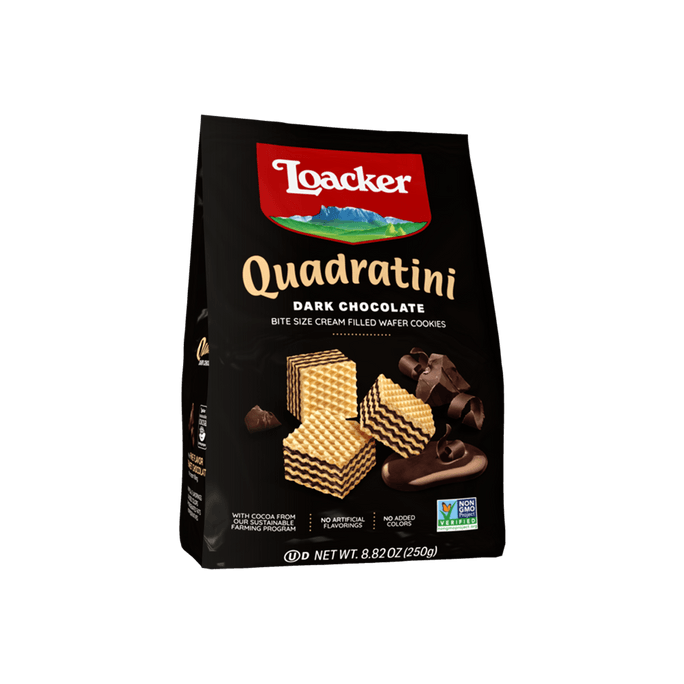 Dark Chocolate Quadratini Bite-Sized Wafer Cookies, 8.81oz