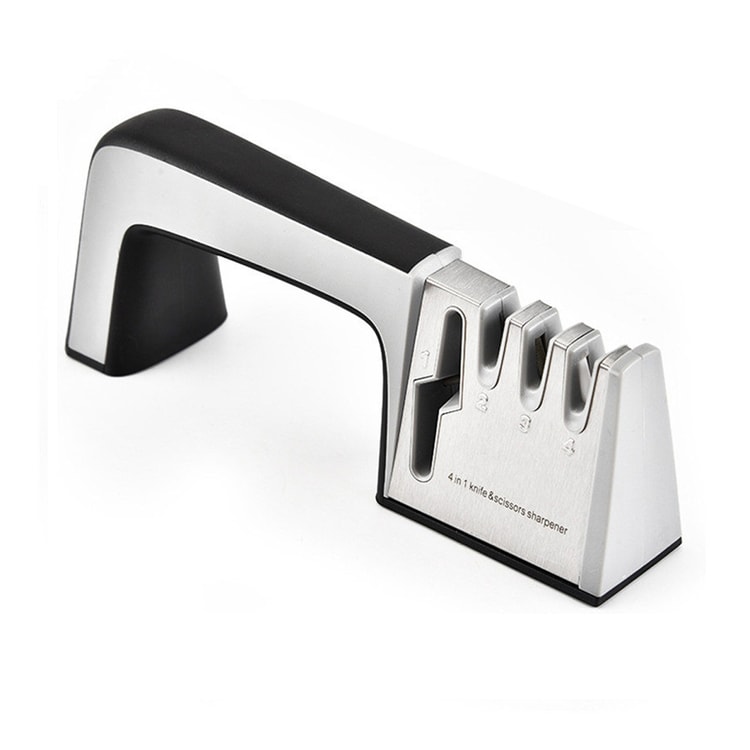 1Pc Knife Sharpener Handheld Multi-Function Quick Sharpening Tool With  Non-Slip Base Tungsten Steel Kitchen