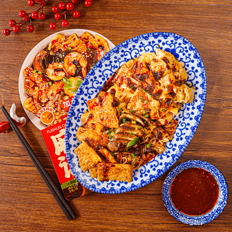 加點滋味 撫順老店麻辣拌調味料 2小份裝 加入芝麻醬 160g 【酸甜麻辣 正宗東北風味】 10