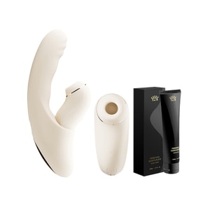 [ZALO潤滑剤無料] SVAKOM AI スマート デュアルヘッド 吸引バイブレーター 女性用