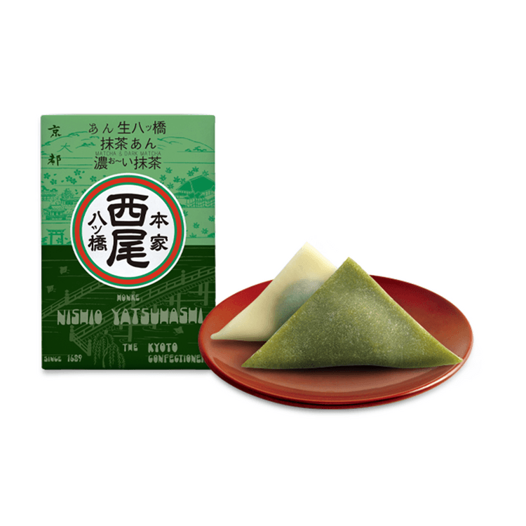 日本直郵】 日本本家西尾八橋生八橋抹茶紅豆混合口味10枚- Yami
