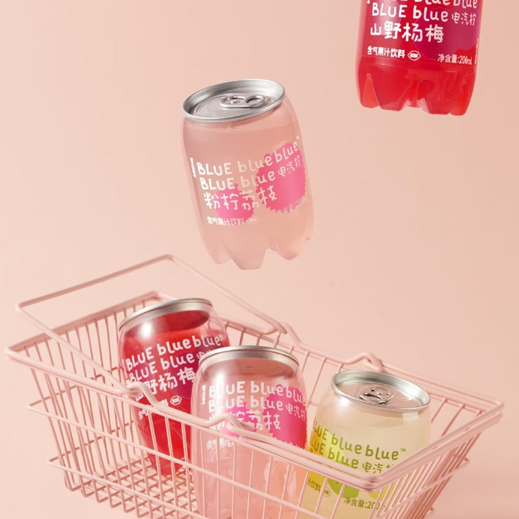 미니 과일 주스 탄산수, 트리플 레몬 맛, 6.76 fl oz *6【6개입】【저당】 3