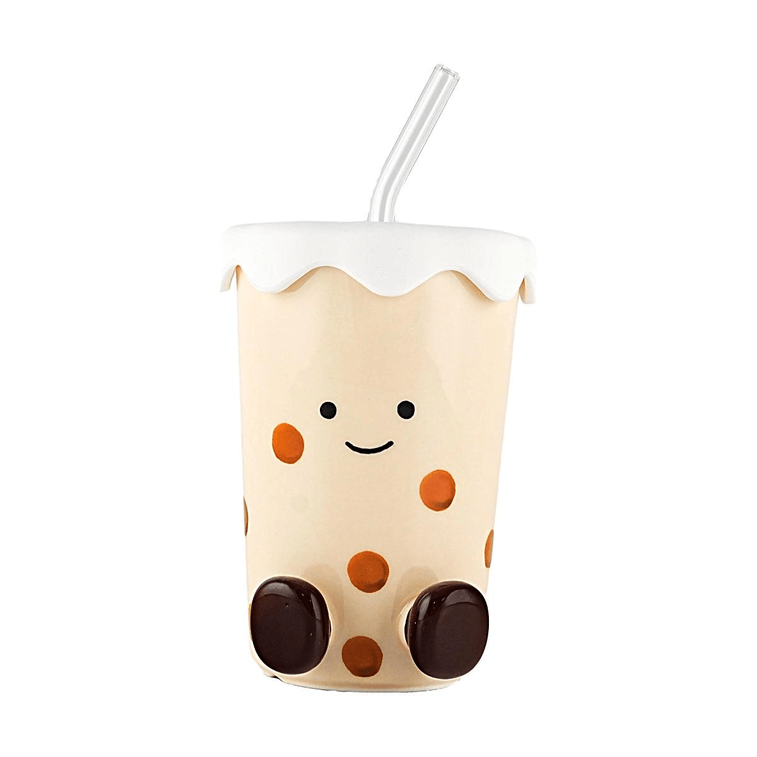 Pangpang Series Milk Tea Cup Cute Ceramic Mug 1pc 4