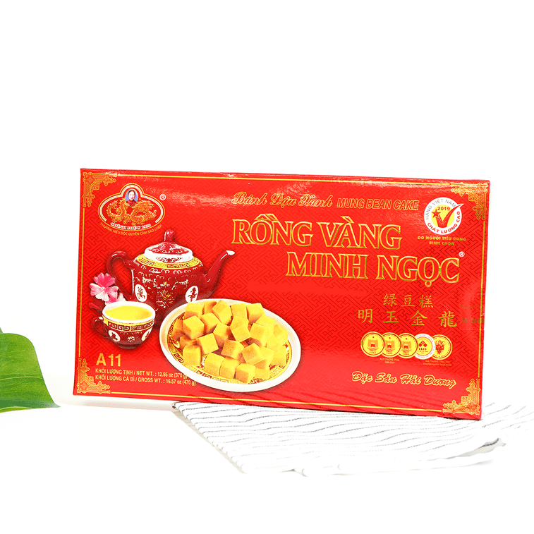 越南chính hiệu 明玉金龍 綠豆蛋糕 370g黃龍綠豆糕同款 5