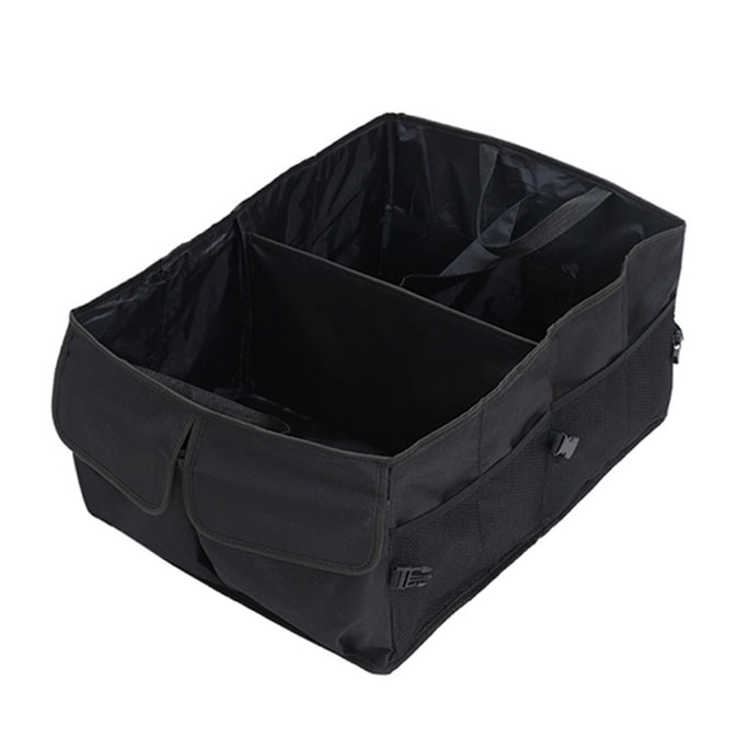 Car Oxford Cloth Trunk Portable Foldable Storage Black  1PC
