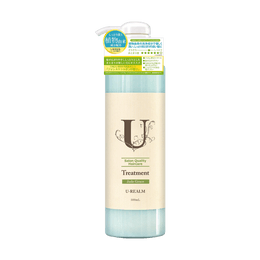 日本U-REALM 翡翠清爽护发素 沙龙级有机植萃 清爽型 500ml 原野花果香