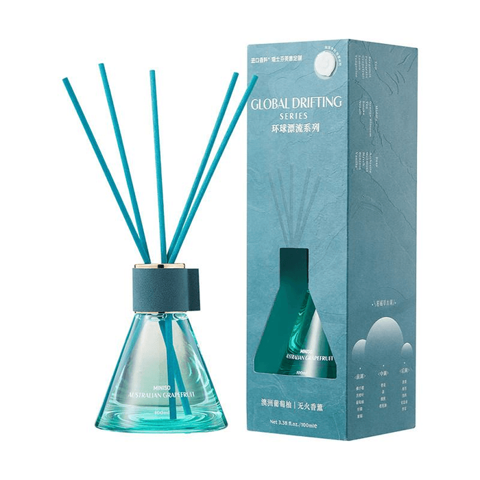 【中国直邮】 MINISO名创优品 名创优品 香薰室内环球漂流系列无火香氛卧室清新净化空气香薰热卖【澳洲葡萄柚味】100ML