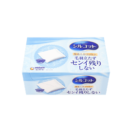 日本UNICHARM尤妮佳 SILCOT舒蔻 丝滑多功能化妆棉 82片 眼唇鼻翼卸妆补水洁面 无荧光剂 不留纤维 温和亲肤【稀蓄水小枕头】