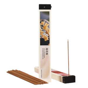 【中国直送】水月秦淮線香 キンモクセイの香り 純天然 消臭 お香立て付き ニッチブランド 1箱