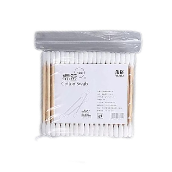  餘裕百貨 棉花棒 100支 化妝掏耳朵專用