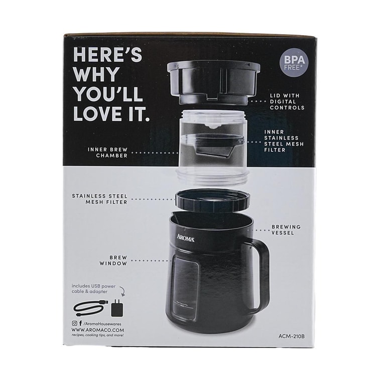 美国AROMA 5分钟冷萃咖啡机 附压力冲泡冷萃咖啡瓶 482g 6