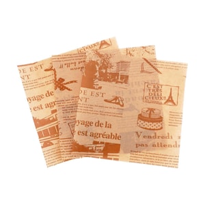 Brown Single - Sided Silicone Paper, Food - Grade Non - Stick 16*16cm 100 Sheets