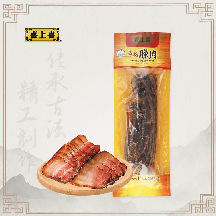 喜上喜 五花腊肉 397g【广式腊味煲仔材料】 3