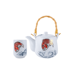 Japanese Style Tea Set 1 Tea Pot 4 Tea Cup #Red Snapper