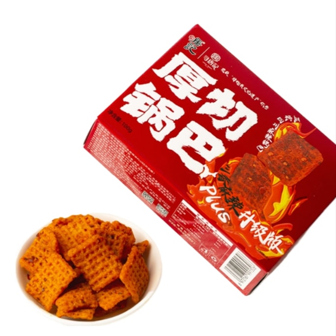 [중국 직배송] 순탕지 두툼한 쌀과자, 사천 매운맛, 100g 박스