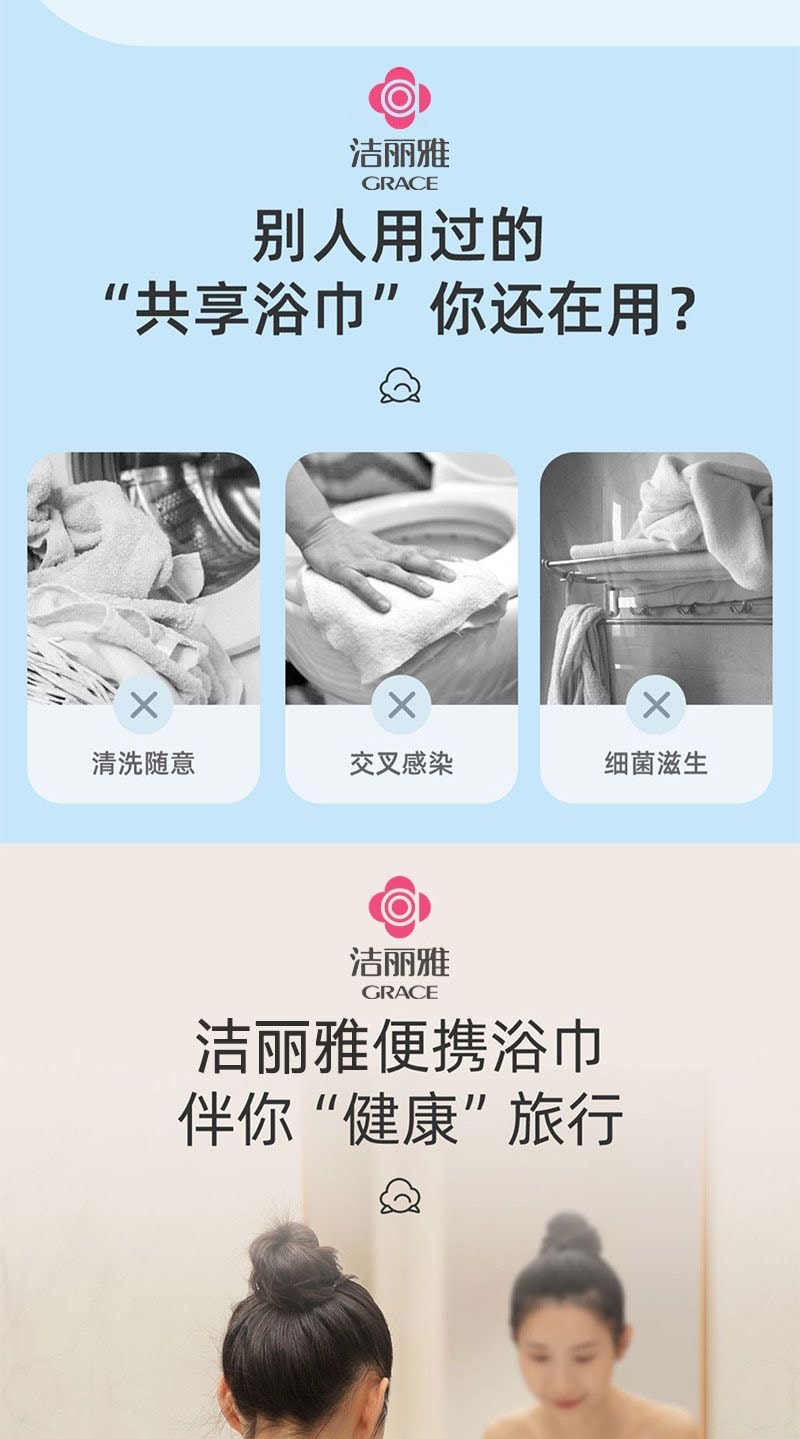 Disposable Bath Towel 2pcs/Pack Thick And Large 70x140cm Disposable For Travel FBMQC