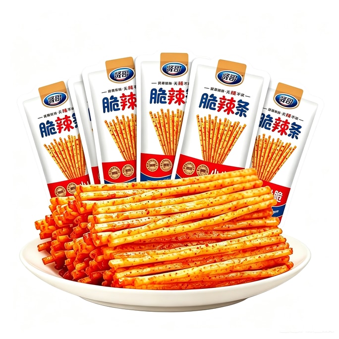 賢哥 ラーティア クリスピーラーティア ラーピエン メンチン 14g*5袋【70g】大豆製品 スパイシーでカリカリ 解馋スパイシーなスナック【超カリカリ超美味しい やみつき 美味しい】