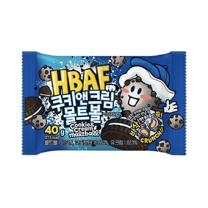 韓國HBAF Coo​​kie & Cream Malt Ball 40g