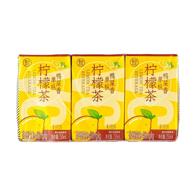 Ya Shi Xiang Phoenix Dan Cong Lemon Tea,  Low Sugar,8.45 fl oz *6