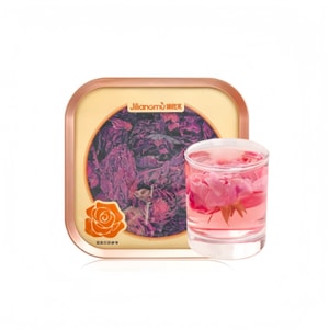 集良木 冻干墨红玫瑰花茶 48g【可祛痘印 提亮肤色】无硫大朵护肤美容养颜茶 重瓣玫瑰养生茶 天然花茶礼盒【美容送礼佳选】