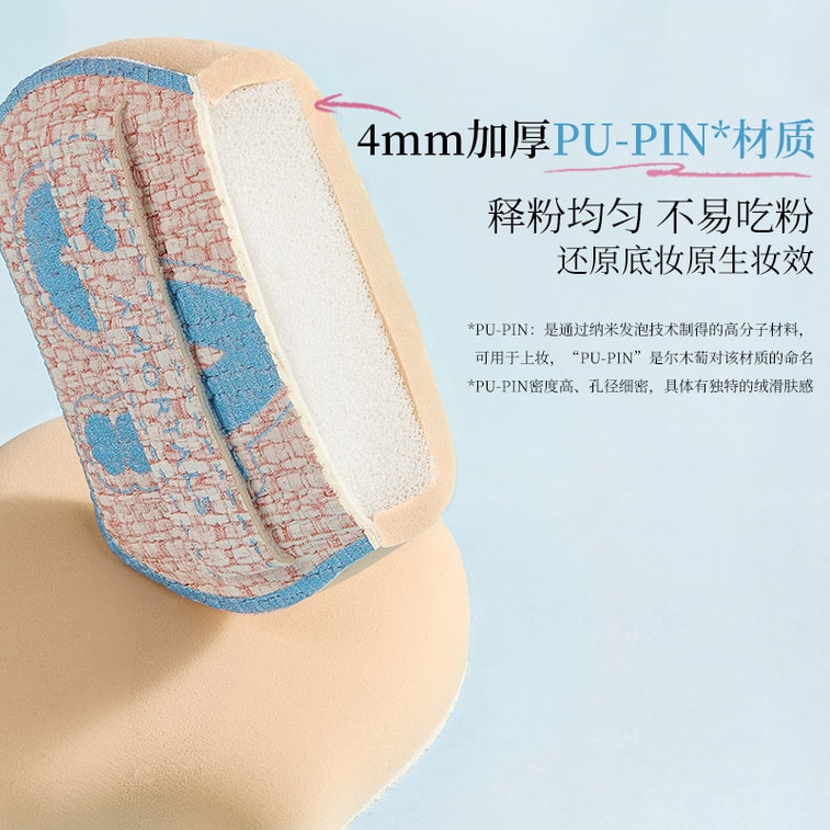 Ermutao Partner Series - Base Makeup CP Tool Box Includes 1 Fishtail Thin Arc Foundation Brush + 1 Powder Puff 4