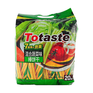 Assorted Vegetable Flavor Stick Biscuit 0.56oz*20 packs 11.2oz 【7 Vegetable Ingredients】【Crispy Stick Biscuit】【Individual Packs】