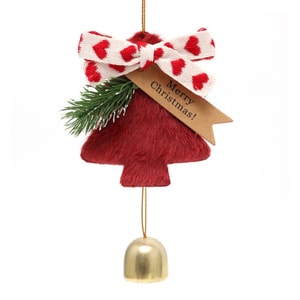 Christmas Tree Bell Ornament New Year Hanging Bell Christmas Decorations Gift - Red 1Pc