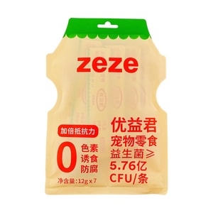 ZEZE 優益君貓用濕糧包 寵物零食益生菌 1包7條
