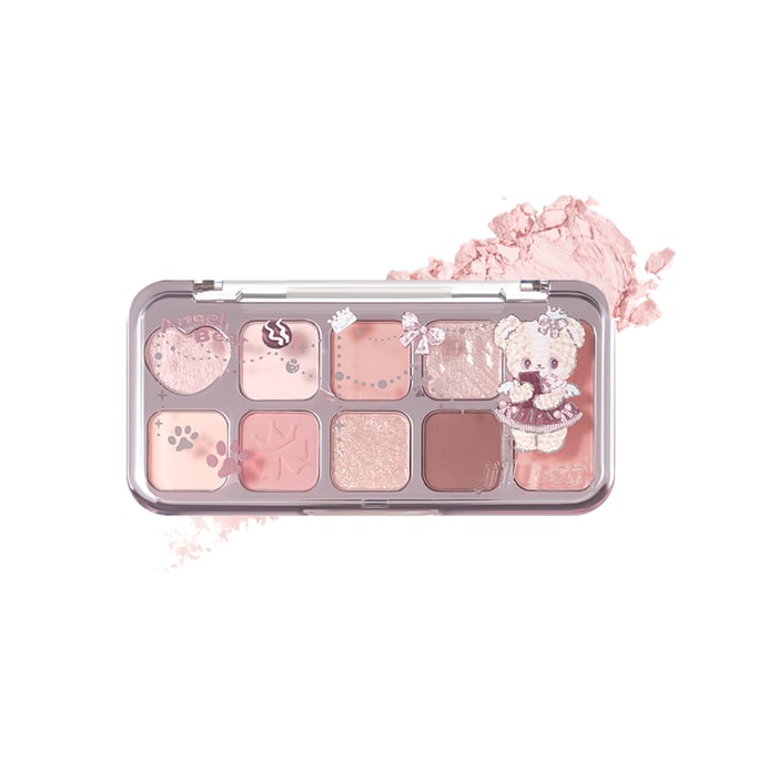 JILLLEEN Palette d'ombres à paupières multicolores [Vente chaude dans les grands magasins, exportée au Japon] Mat et nacré pour rehausser le teint 904 Melon Rose Brun 8g 1 palette