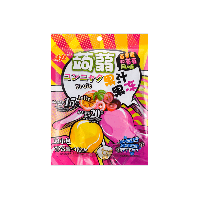 Konjac Jelly  Passion Fruit and Grape Flavor 260g