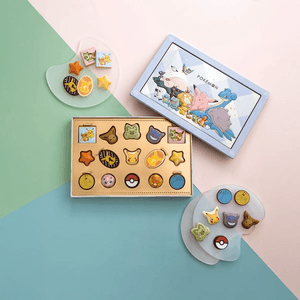 Pokemon Valentine Chocolate Gift Box,Gym Badge Theme 15pcs 24.1oz【Fruit and Salted Caramel Assorted】【Collector Upgrade】