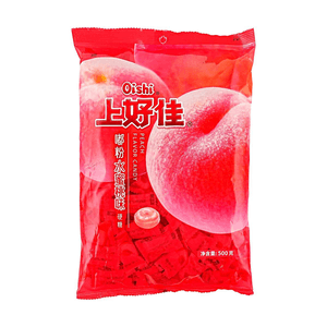 上好佳 嘟粉水蜜桃味硬糖 水果糖 500g
