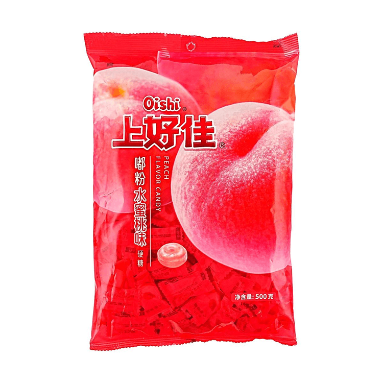 OISHI Peach Flavored Hard Candy, 17.64 oz - Yami.com
