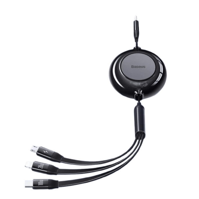 3-in-1 data cable Type-C charging cable 100W fast charging cable one-to-three black1 piece