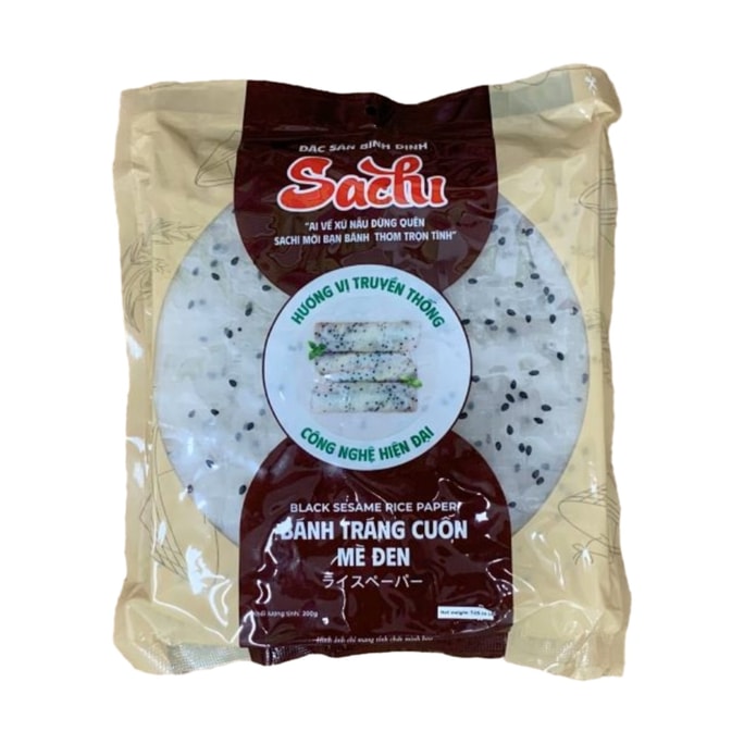 Traditional Rice Paper Black Sesame 200g