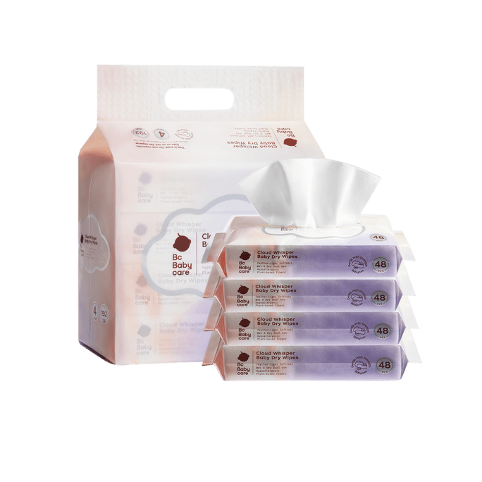【美國直郵】 Bc Babycare 雲朵棉巾 48抽/包*4包