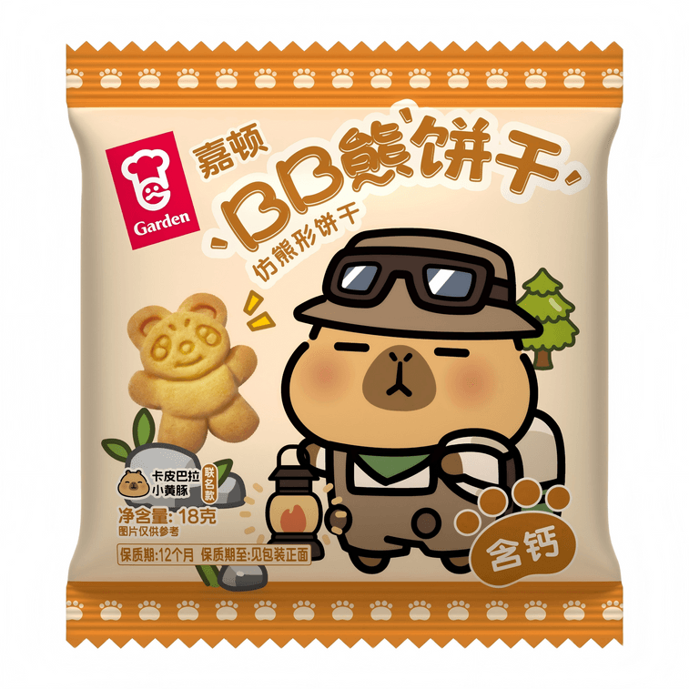 【美国直邮】 香港 嘉顿 BB熊饼干(鸡蛋味)挂条装180g 6