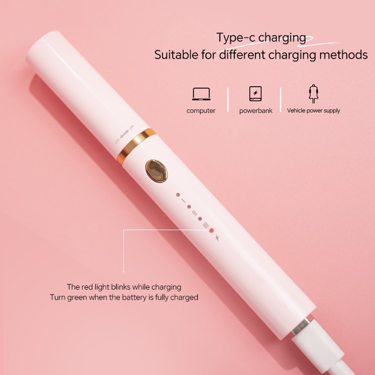 Electric eyelash curler with three-in-one brush head, heating eyelash curling device, rechargeable, ivory white, 1 piece 8