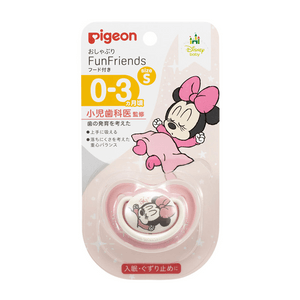 FunFriends silicone pacifier, size S (Minnie), for 0-3 months.