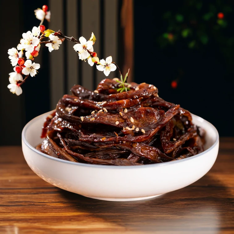 Sauced eggplant, dried chili, Yanbian Korean specialty flavor, traditional sauce, pickled vegetables, spicy lazy meal 100g*1 pack 4